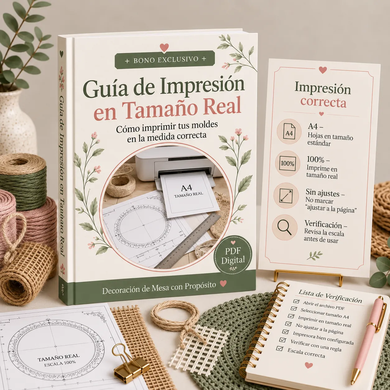 Guía de Impresión en Tamaño Real
